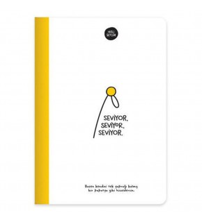 Hisli Şeyler Ciltli Defter Seviyor 14x20 64 YP Çiz 500546-99