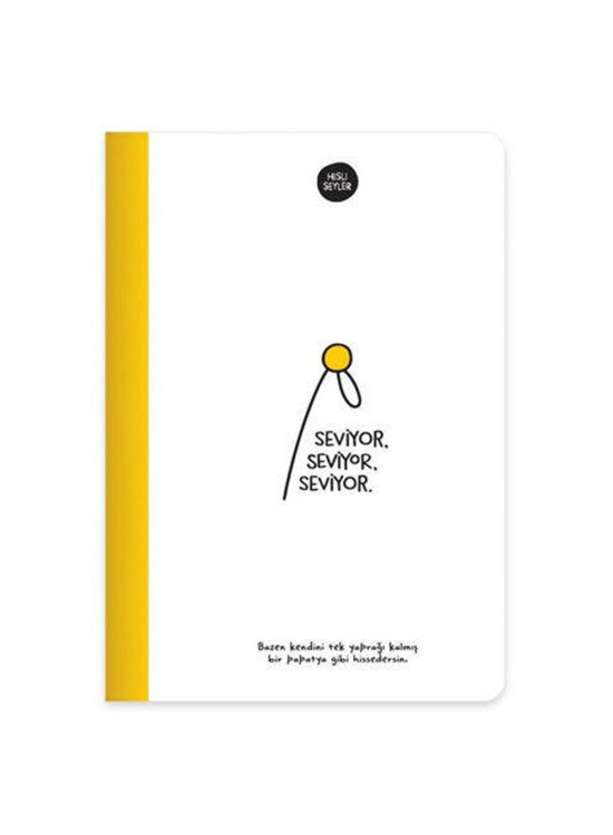Hisli Şeyler Ciltli Defter Seviyor 14x20 64 YP Çiz 500546-99