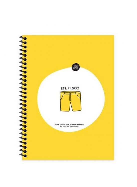 Hisli Şeyler Spiralli Kar.Kapak Stickerli Defter 18,5x25 80 YP Kar.
