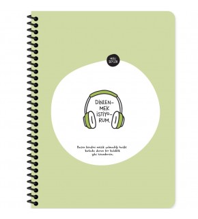 Hisli Şeyler Stickerli Defter Dinlenmek İstiyorum 16,5x22,5 80 Yp.Çiz