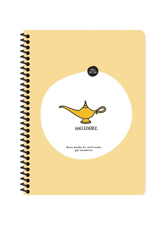 Hisli Şeyler Stickerli Defter Hallederiz 16,5x22,5 80 Yp.Çiz.