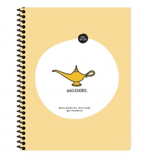 Hisli Şeyler Stickerli Defter Hallederiz 16,5x22,5 80 Yp.Kar.