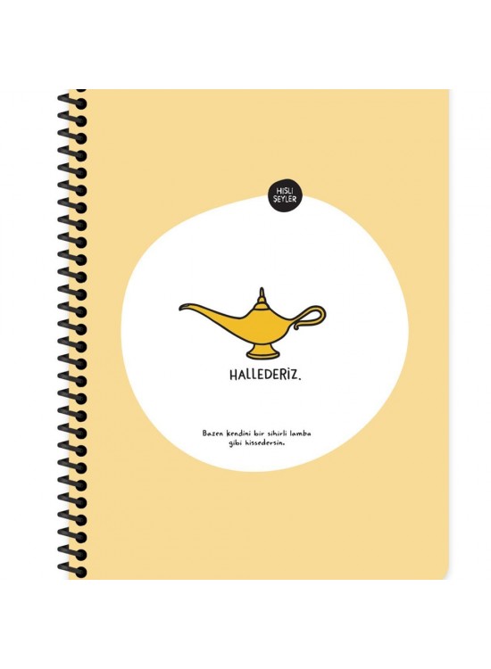 Hisli Şeyler Stickerli Defter Hallederiz 16,5x22,5 80 Yp.Kar.