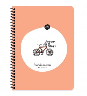 Hisli Şeyler Stickerli Defter Oturmaya Mı Geldik 16,5x22,5 80 Yp.çiz.