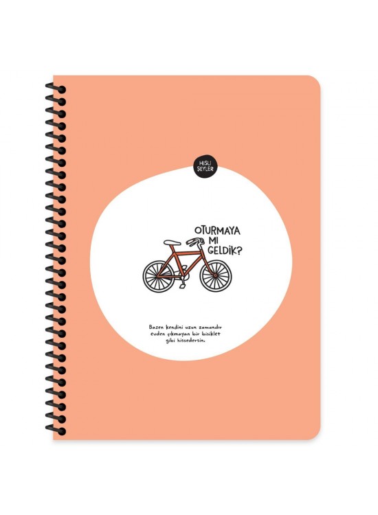 Hisli Şeyler Stickerli Defter Oturmaya Mı Geldik 16,5x22,5 80 Yp.çiz.