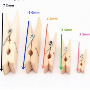 Hm Ahşap Mini Mandal Renkli 25mm 6850-7 100 Lü
