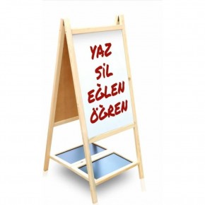 Hobi Eğitim Dünyası Ayaklı Yazı Tahtası -  Çift Taraflı