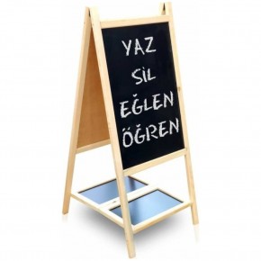 Hobi Eğitim Dünyası Ayaklı Yazı Tahtası -  Çift Taraflı