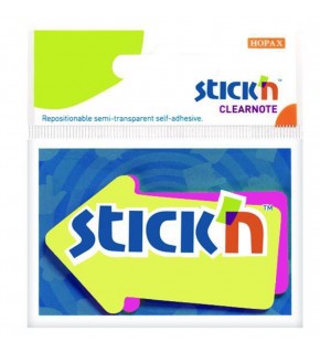 Hopax Stickn 76x50 Ok Şekilli Neon 2 Renk 60 YP 21141