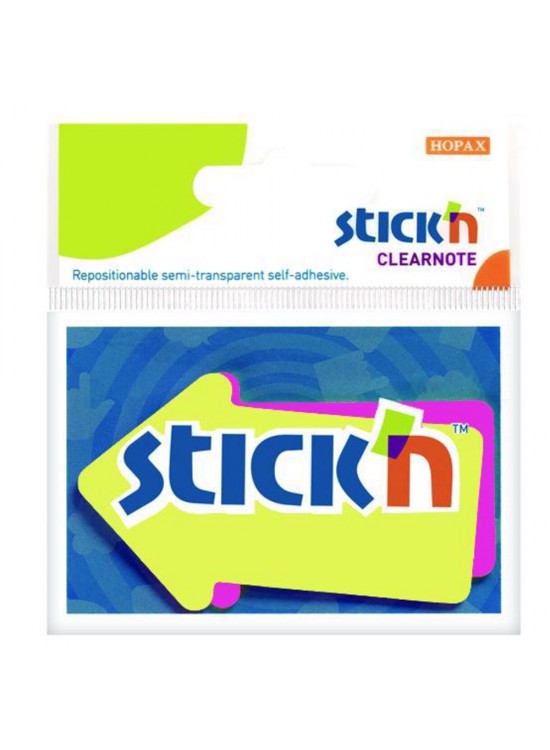 Hopax Stickn 76x50 Ok Şekilli Neon 2 Renk 60 YP 21141