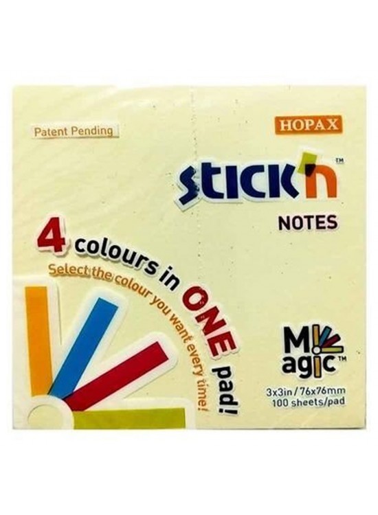 Hopax Stıckn 76x76 Magıc Pastel Notes 100 YP