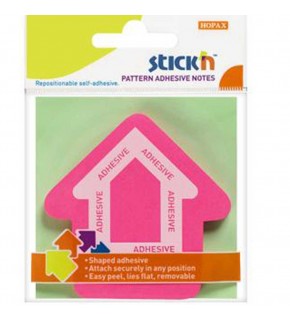 Hopax Stıckn Yapışkanlı Not Kağıdı Ok Şekilli 50 YP 70x70 Pembe 21542