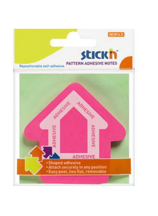 Hopax Stıckn Yapışkanlı Not Kağıdı Ok Şekilli 50 YP 70x70 Pembe 21542