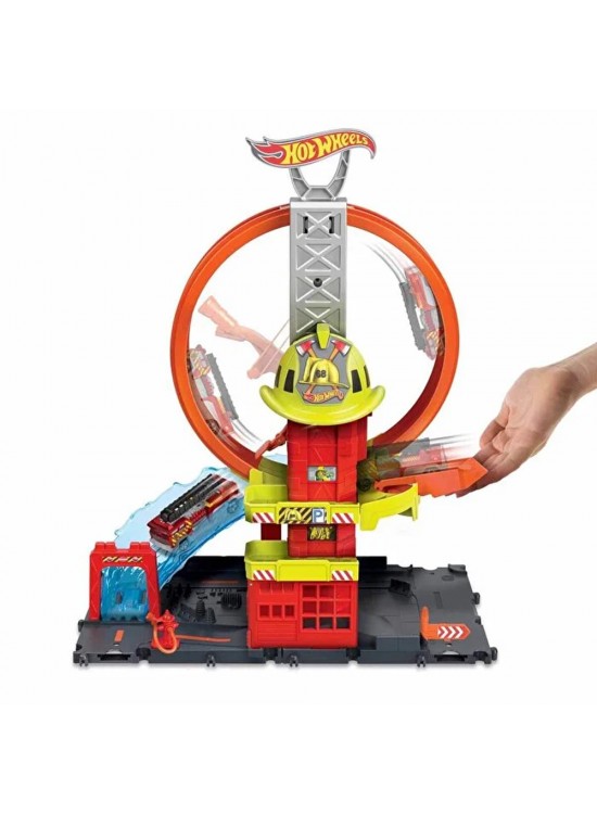 Hot Wheels Çember Pistli İtfaiye İstasyonu