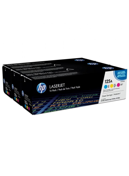 HP 125A Mavi-Kırmızı-Sarı 3lü Takım Toner CF373AM CB541A-CB542A-CB543A