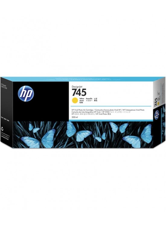 HP 745 Yellow Sarı 300ML Plotter Kartuşu  F9K02A