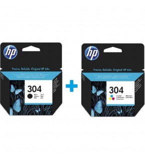 HP N9K05AE + N9K06AE 304  Siyah + Renkli Kartuş Seti