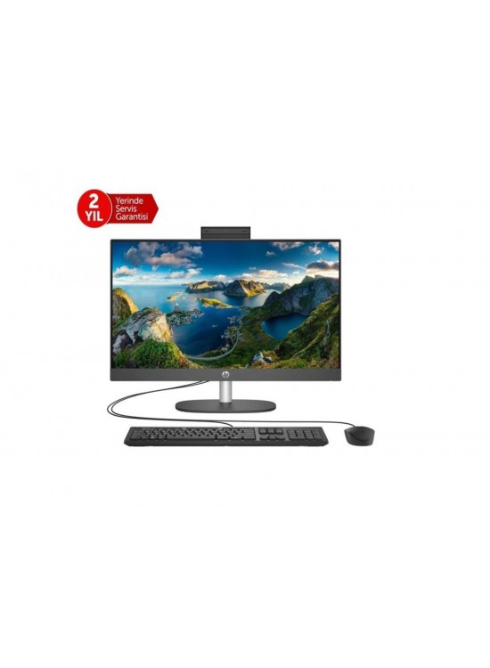 HP ProOne 240 G10 B6JC7ES i7-1355U 16GB 512GB SSD O-B Iris Xe 23.8" Siyah DOS All in One Bilgisayar