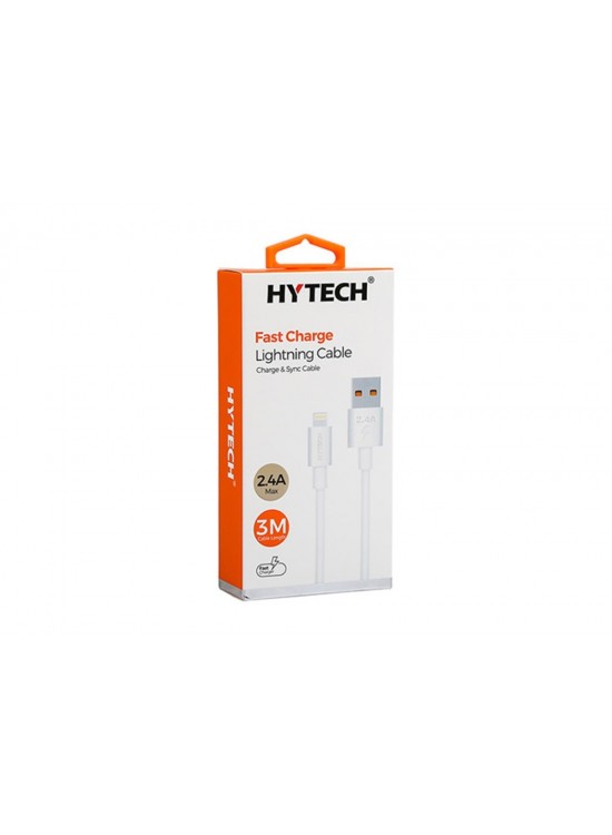 Hytech HY-X99 3m 2.4A Usb to Lightning Beyaz Data + Sarj Kablosu
