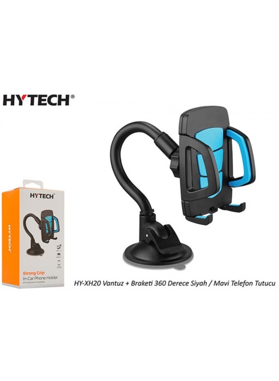 Hytech HY-XH20 Vantuz + Braketi 360 Derece Siyah-Mavi Telefon Tutucu