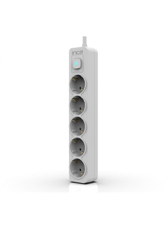 INCA IPW-44GB 5li Akım Korumalı Led Tuşlu Priz 1,5M Beyaz