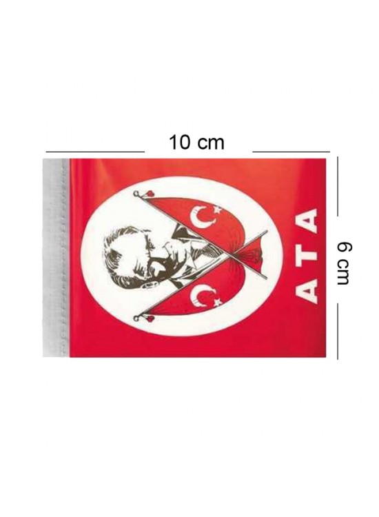İpli Kağıt Bayrak Mini Boy Atatürk 40 Lı