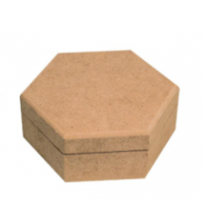 Kapaklı Altıgen Kutu 23x23x9.5