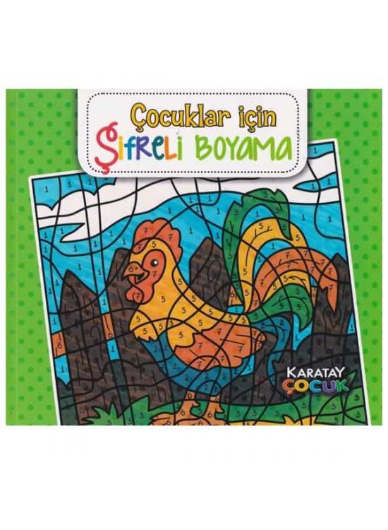Karatay Mandala Çocuklar İçin Şifreli Boyama Yeşil
