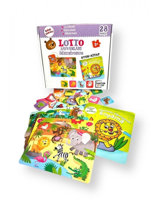Karatay Yayınları Bebek Akademisi Lotto Hayvanları Öğreniyor