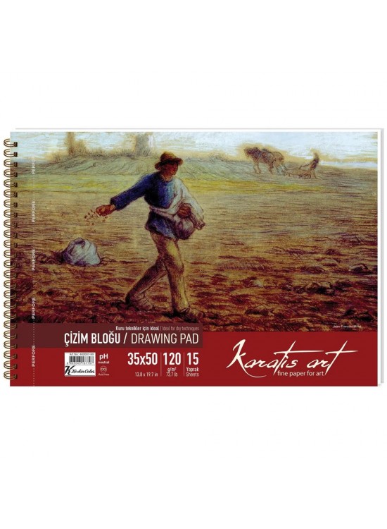 Karatis Çizim Blok Spiralli Art 120 Gr 35x50 15 Yp 482007-99