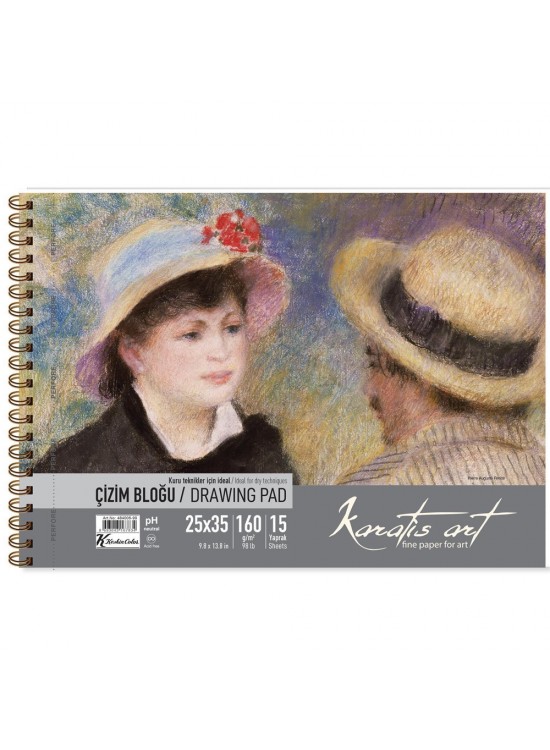 Karatis Çizim Blok Spiralli Art 160 Gr 25x35 15 YP 484006-99