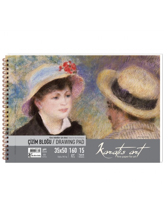 Karatis Çizim Blok Spiralli Art 160 Gr 35x50 15 YP 484007-99