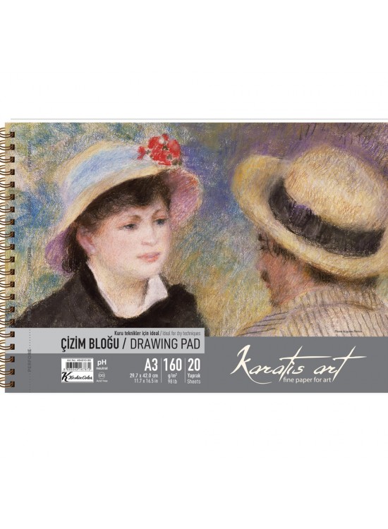 Karatis Çizim Blok Spiralli Art 160 Gr A3 20 YP 484010-99