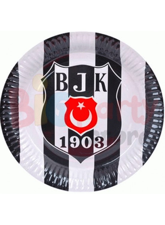 Karton Tabak Beşiktaş Lisanslı 23cm 8 Li