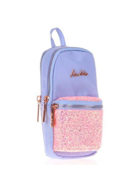 Kaukko Kalem Çantası Brıght Junıor Bag Taşlı-Floral Mavi K2468