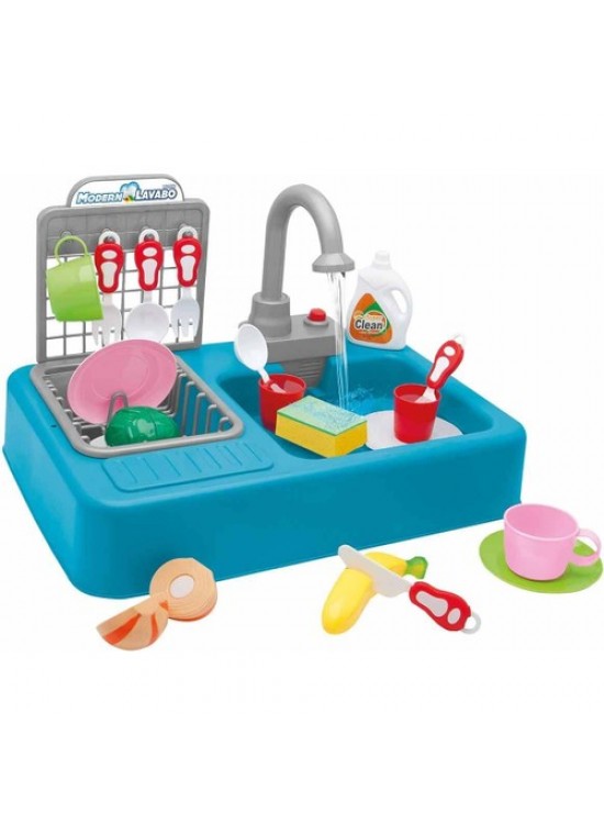 Kayyum Oyuncak Modern Lavabo Seti Pilli Mavi 7021