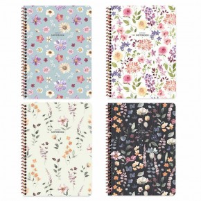 Keskin Color Defter Karton Kp.Spr.Çiçek 16,5x22,5 80 YP Çiz.