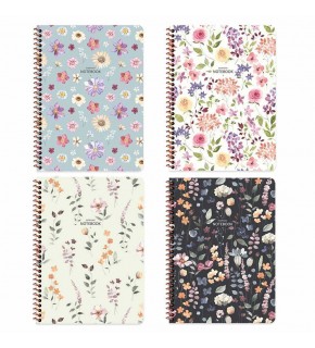 Keskin Color Defter Karton Kp.Spr.Çiçek 16,5x22,5 80 YP Kar.