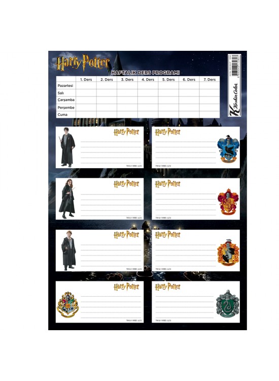 Keskin Color Ders Programlı Etiket Harry Potter 3 Lü