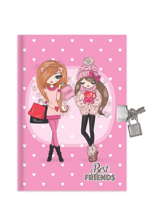 Keskin Color Hatıra Defteri Kilitli Best Friends 80 YP 14x20