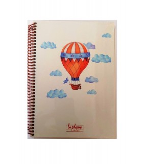 Keskin Color La Plume Balloon 17x24 80 Yp Düz Spiralli Sert Kapak Defter