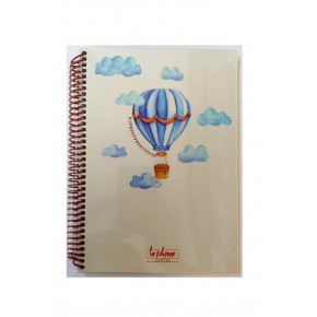 Keskin Color La Plume Balloon 17x24 80 Yp Düz Spiralli Sert Kapak Defter