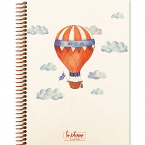 Keskin Color La Plume Balloon 17x24 80 Yp Kareli Spiralli Sert Kapak Defter