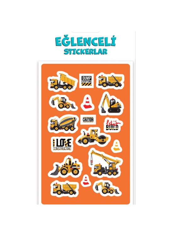 Keskin Color Puffy Sticker Orta Boy İş Makinası 221201-99