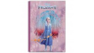 Keskin Color Spiralli Karton Kapak Sürprizli Defter Frozen A4 80 YP Kareli