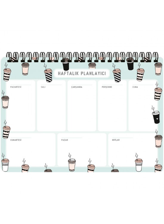 Keskin Color Spiralli Planner Kahve 17x24