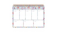 Keskin Color Spiralli Planner Lila Çiçek 17x24