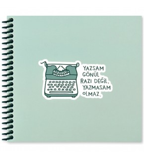 Keskin Color Sticker Defter Hisli Şeyler 16x15 50 Yp. Çizgili Stickerli Defter Yazsan Gönül Razı Değil Yazmasam Olmaz