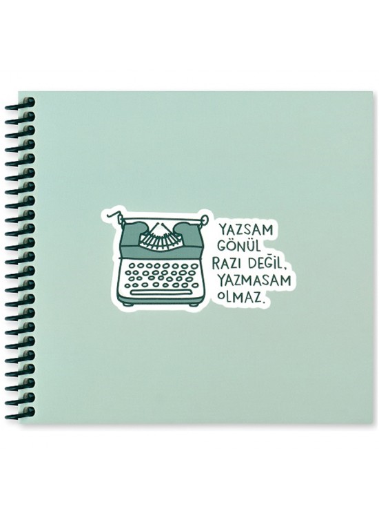 Keskin Color Sticker Defter Hisli Şeyler 16x15 50 Yp. Çizgili Stickerli Defter Yazsan Gönül Razı Değil Yazmasam Olmaz