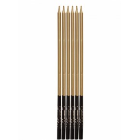 Kika Altın Siyah Doğum günü Mumu 15cm MM21-7